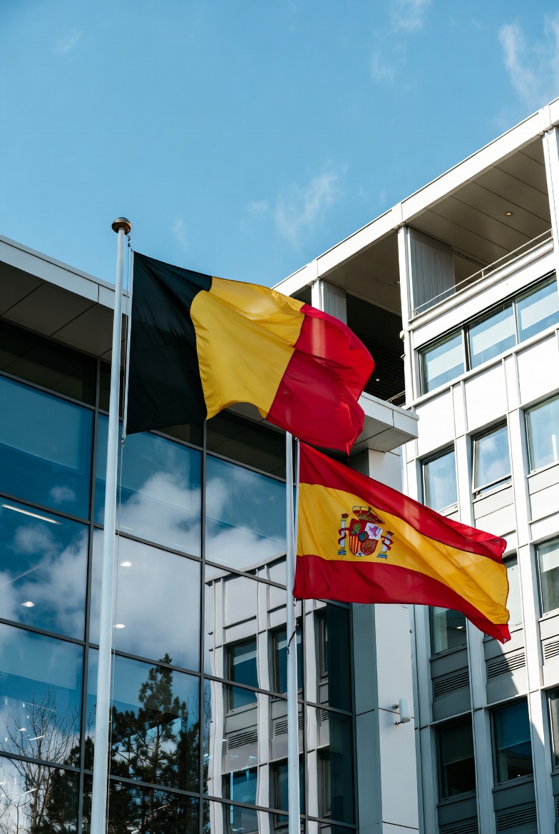 Gestiones ante instituciones oficiales españolas en Bélgica.